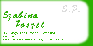 szabina posztl business card